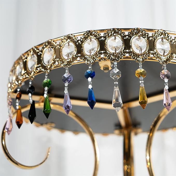 HDCRYSTALGIFTS 40pcs Rainbow Colors Crystal Icicle Pendant Chandelier Teardrop Prisms Drops Lamp Candle Holders Curtain DIY Parts,38mm