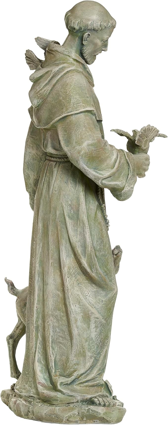 Joseph's Studio by Roman, 36.5" H St. Francis with a Fawn Garden Statue, Religious Outdoor Decor