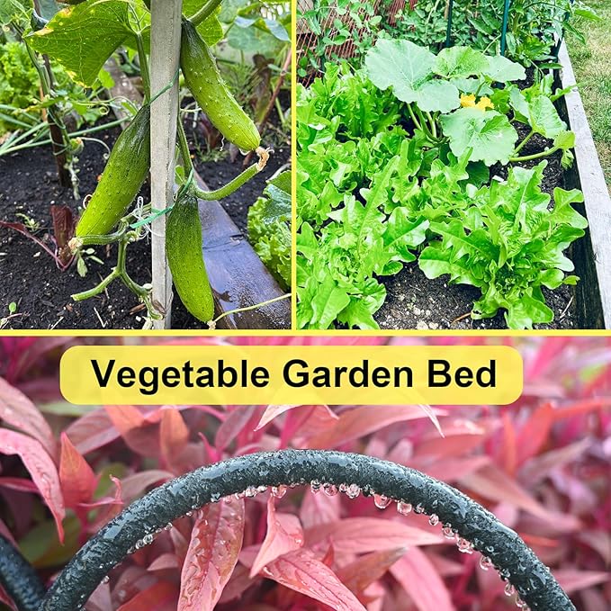 Cuckoo Soaker Hose 50ft With 1/2" Diameter-Soaker Hose Kit with Heavy Duty Rubber Hose for Irrigation-Save 70% Water-Great for Garden Flower Beds,Trees,Vegetables amd Seedings(1/2X50-2)