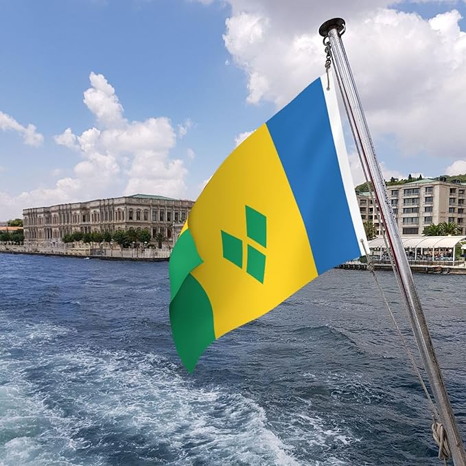 Saint Vincent and the Grenadines Flag Garden Yard House 2x3 ft Flags Double Sided Print Banner Indoor Outdoor Party Home Decorations for Boat Dorm House Balcony