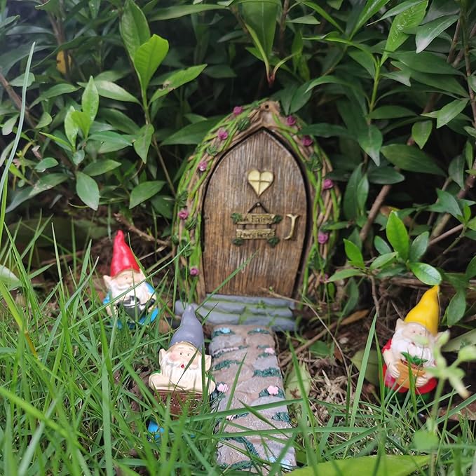 MUAMAX Miniature Gnome Figurines Fairy Gardens Gnomes Accessories Gift for Garden Little Gnomes Small Gnome 3''