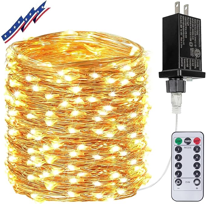 Extra Long 99Ft 300 LED Fairy Lights Plug in with Remote, Waterproof String Lights Outdoor & Indoor 8 modes with Timer, Twinkle Light for Girl's Room Garden Birthday Christmas Decorations (Warm White)
