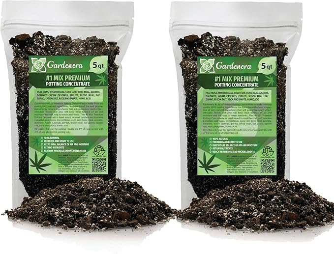 Premium JUST-ADD-Water Potting Soil Mix - Optimal Nutrient-Rich Blend for Thriving and HIGH-Yield Herbal Plants - 10 Quart