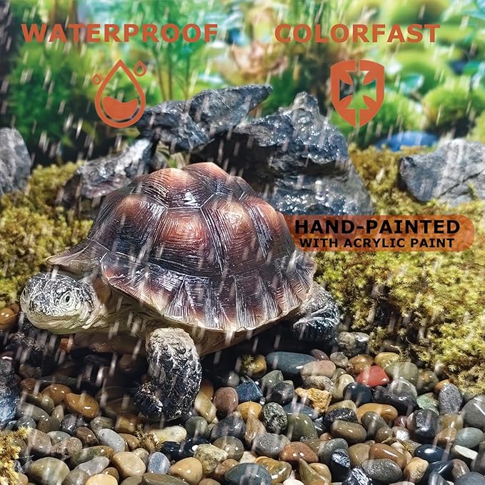 Sunthus Turtle Tortoise Sculptures Garden Statues Yard Art Resin Decorations Outdoor Garden Décor