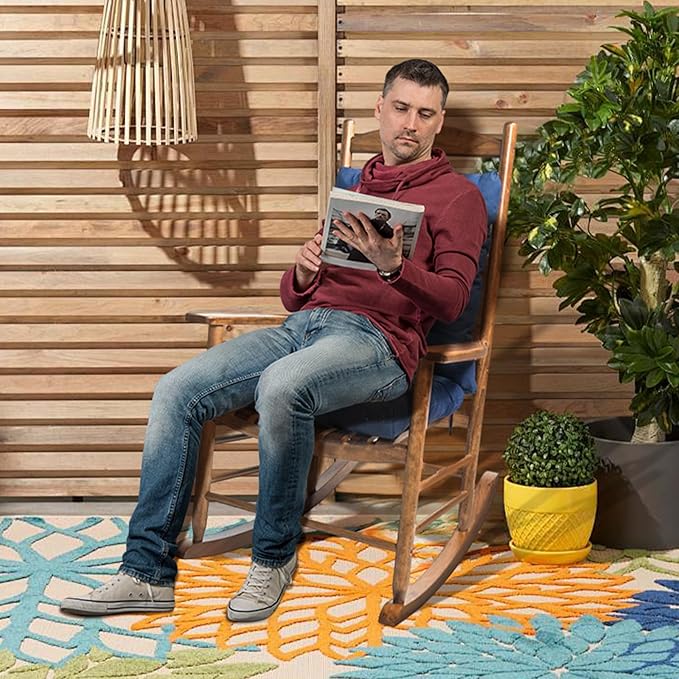 Indoor Outdoor Dining Chair Cushions, Pack of 1 Tufted Chair Cushions with Ties for Patio Furniture, Brown