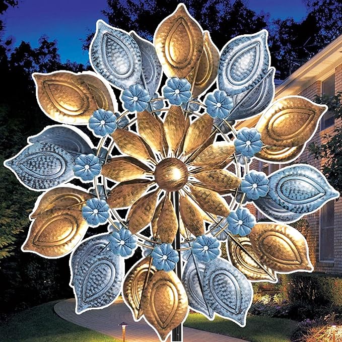 Decoroca Outdoor Wind Spinners - 72in Metal Sculpture, Classic 360° Kinetic Spinner