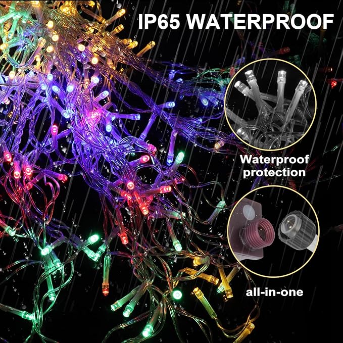 PEMOTech 432-LED 32.8FT DIY Decorative Lights with Remote & 8 Modes，Plug in Connectable Fairy Lights Timer for for Wedding, Storefront Decoration, Easter, Garden Parties & Waterproof Spring Nights