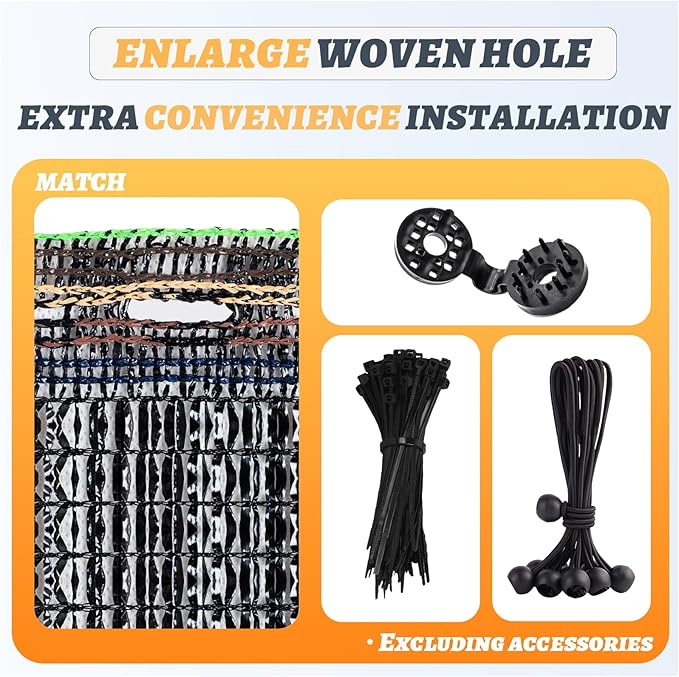 Cool Area 55% 8x12ft Sunblock Shade Cloth Cover Mesh UV Resistant Net for Garden Flower Plant Greenhouse, Black