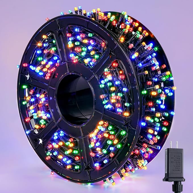 JMEXSUSS 272ft 800 LED Christmas Tree Lights, 8 Modes Multicolor Led Christmas Lights Outdoor Waterproof Christmas String Lights for Outside Indoor Xmas Tree Party Decor