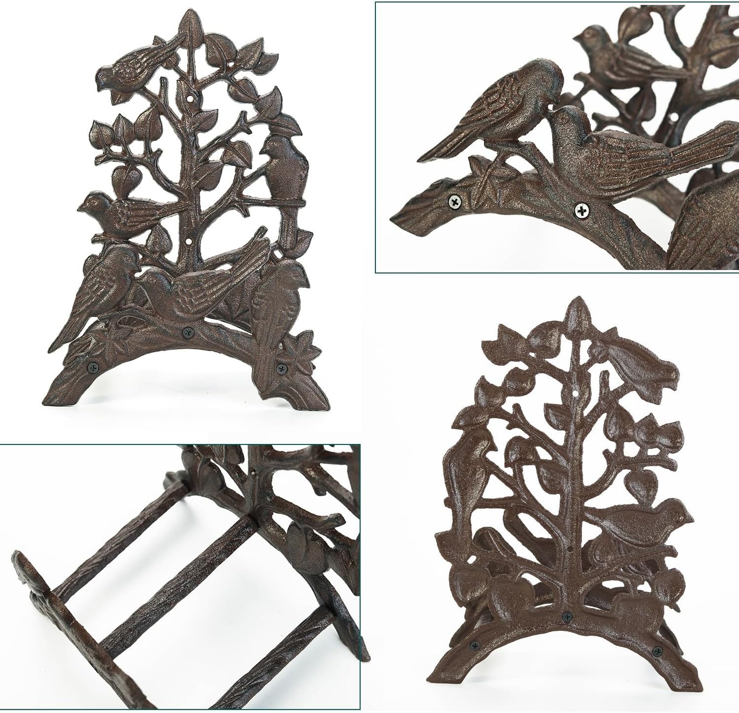 Sungmor Heavy Duty Cast Iron Hose Holder,Garden & Yard Decorative Birds Wall Mounted Hose Butler,Water Pipe Holds,Rack,Hanger,Antique Wall Decorations