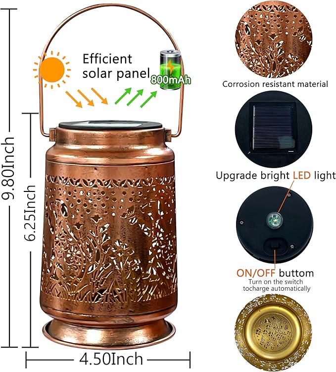 KY&BOSAM Pet Dog Memorial Solar Lights Outdoor Garden Decor Solar Lanterns Outdoor Waterproof Metal Light Memorial Gift, Pet Loss, Pet Sympathy, Thoughtful Dogs and Cats Remembrance, Bereavement Gift