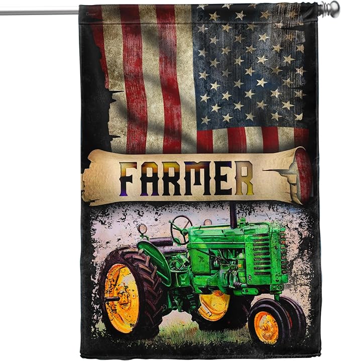 FLAGWIX Farmer Flags, Farmers Decorations - Independence Day, 4th of July Decorations Outdoor Flags, House Flag 30x40 - USA House Garden Flags Premium Polyester, Decorative Outdoor Flags