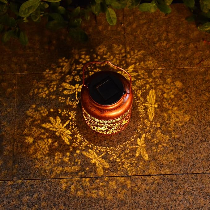 Outdoor Solar Lantern Decorative Waterproof Solar Lights for Yard, Patio, and Garden(Dragonfly)