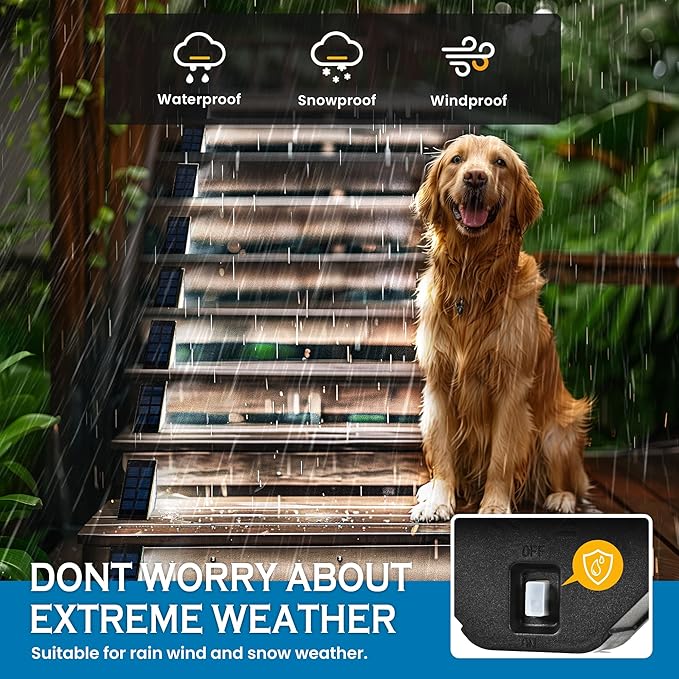 SOLPEX Solar Step Lights for Outside, 24 LEDs Solar Stair Lights Outdoor Waterproof Decor for Stair, Porch, Step, Deck, Fence, Front Door, Balcony, Patio, Wall, Yard, Garden(2 Pack, Cold White)