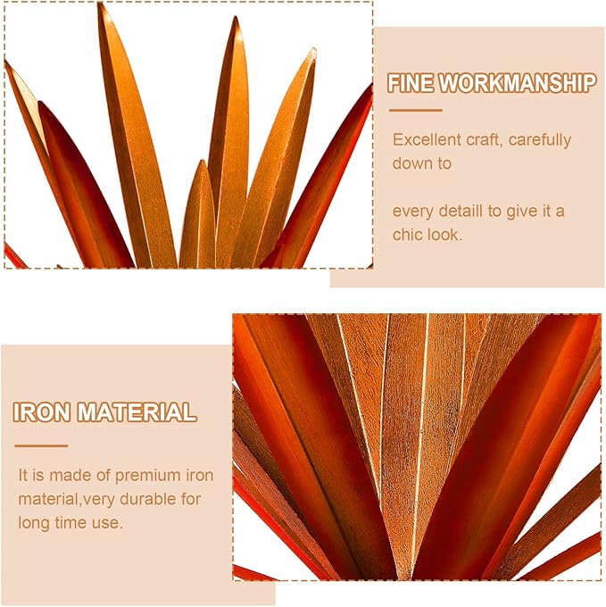 Homight Metal Tequila Country Sculpture DIY Tequila Plant Home Decor Country Tequila Garden Ornament Indoor Outdoor Statue Patio Lawn Patio Stake Decoration Gift to The Garden