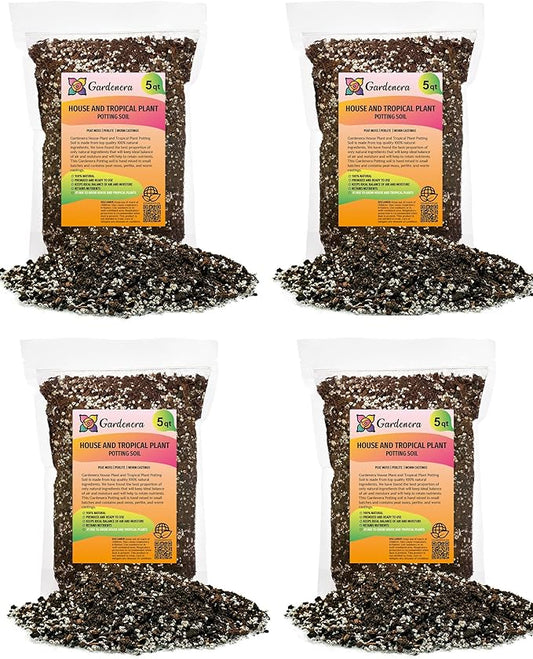 House Plant and Tropical Plant Potting Soil - Re-Potting Soil for All Types of Indoor House Plants - 20 Quart