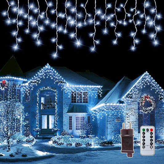 PEMOTech 432-LED 32.8FT DIY Decorative Lights with Remote & 8 Modes，Plug in Connectable Fairy Lights Timer for for Wedding, Storefront Decoration, Easter, Garden Parties & Waterproof Spring Nights