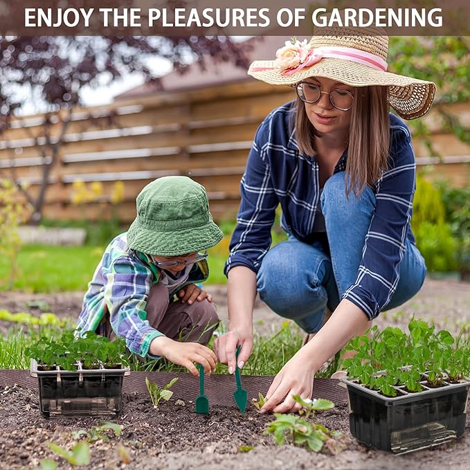 Seed Starter Trays Self-Watering - Kit with Humidity Dome, 5-Pack 60-Cell Plant Seedling Tray,Reusable Germination Trays for Indoor Gardening Seeds Growing Starting