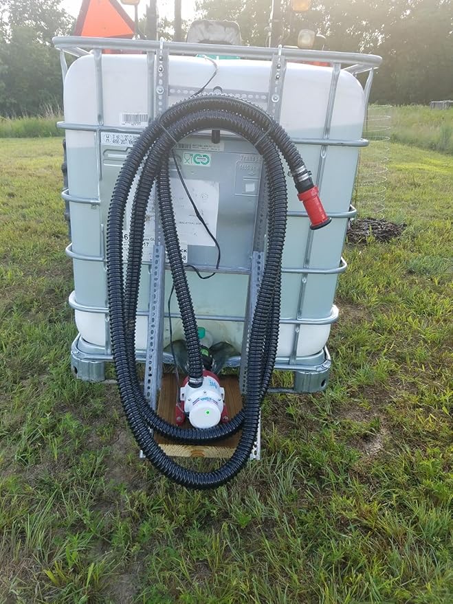 Pond Hose ID 1” × 50ft Black Corrugated Flexible Reinforced PVC Hose Vinyl Tubing for Pond Pump Fountain Garden Waterfall, Non-toxic & Kinkproof, with 2 clamps