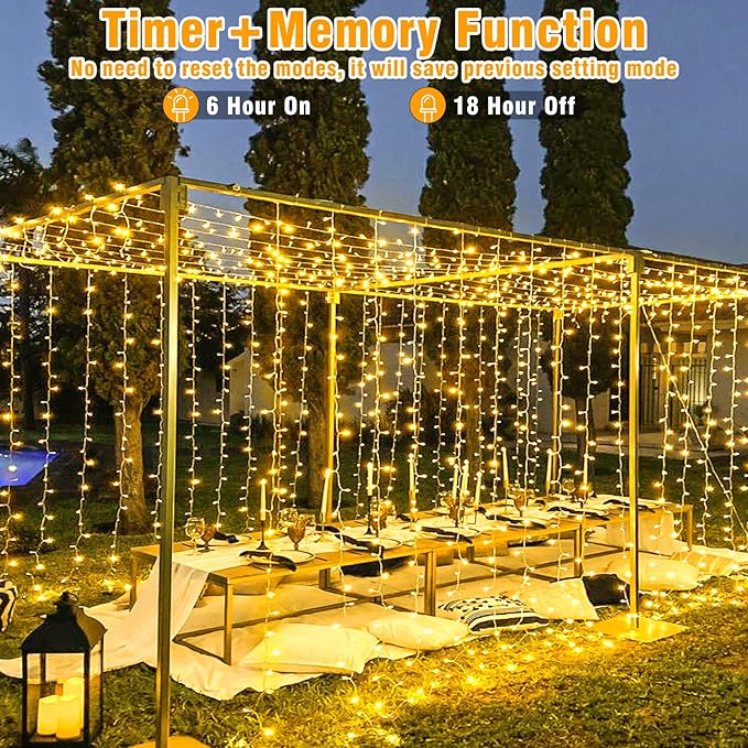 Christmas String Lights Indoor Outdoor Waterproof, Warm White String Lights Clear Wire 8 Modes, 165FT 500 LED Fairy Twinkle Lights Plug in for Bedroom Xmas Tree Holiday Party House Decorations