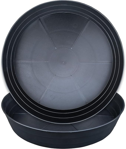 Plant Saucer 18 Inch, Extra Large Planter Saucer 2 Pack, Plastic Plant Saucers for Indoors and Outdoors, Plant Pot Saucers, Drainage Tray for 16, 17, 18 in Planters