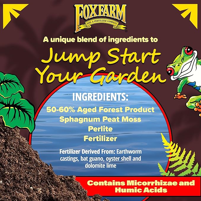 FoxFarm Happy Frog Potting Soil, 2cu ft (Pack of 2) - for Indoor/Outdoor Container Plants, Improves Root Efficiency, pH Adjusted for Optimal Nutrient Uptake - Contains Mycorrhizae and Humic Acids