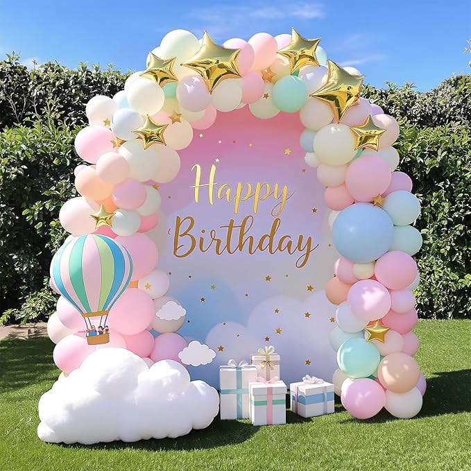 VINGLI Garden Arbor, Arch Archway for Wedding Ceremony Party, Steel Garden Trellis for Plant Climbing, Christmas Garden Decorations Pergola for Garden, Backyard, Lawn (Black, 75.5x22.8x94.5in)