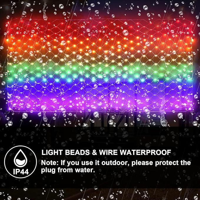 LGBTQ Pride Flag Outdoor 6.6 x 3.3 Foot, 8 Modes Rainbow String Lights with 384 Super Bright LED, Vivid Colors Waterproof Pride Decorations, Progress Pride Flag for Pride Month, Room, Party and Yard