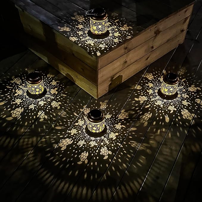 Sea Turtle Solar Lanterns Outdoor Waterproof,Hanging Solar Lights Sea Turtle Gifts for Women Metal LED Decorative Light for Yard,Patio,Lawn,Tabletop,Pathway,Landscape,Garden Decor