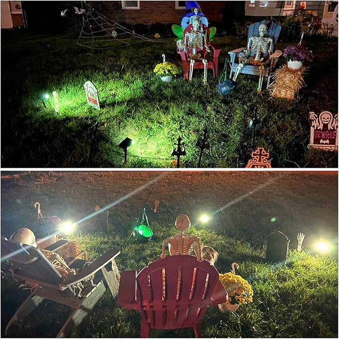 Solar Lights Outdoor Waterproof IP65, 76 LED 3 Lighting Modes Solar Spot Lights Outdoor Yard Garden Landscape Pathway (Warm White, 4 Pack)