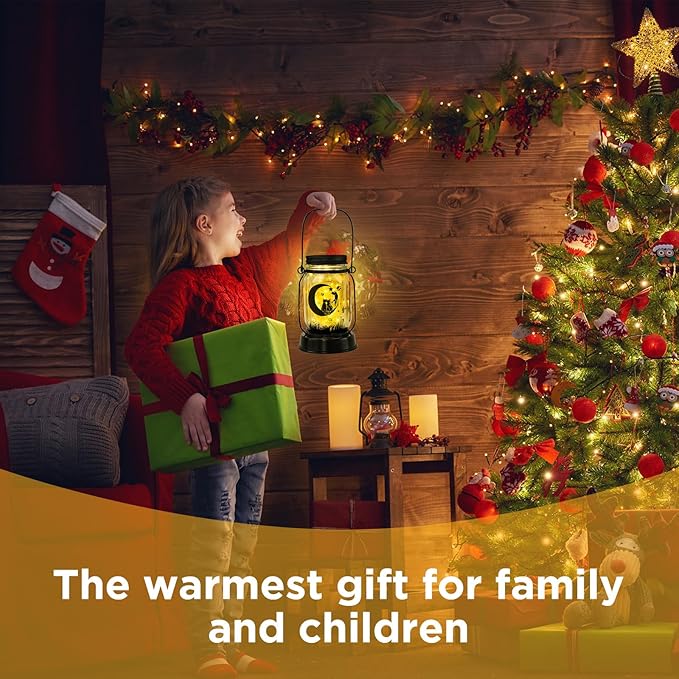 Kyoryuger Cat Solar Lanterns Moon Cats Gifts for Women Mom Grandma Unique Teen Girl Gifts Christmas Gifts for Cat Lovers Cat Memory Lantern with Stake for Yard Lawn Patio Bedroom Kitty Decoration