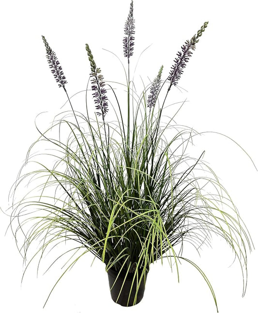 Artificial Plant 35in(1pack) Tall Artificial Lavender Plant,Faux Plants Indoor Home Decorative Artificial Plants & Flowers in Pot Fake Plant, House Plant Indoor