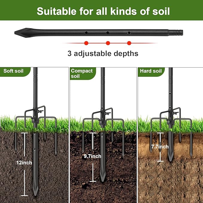 Bird Feeder Pole with Shepherds Hook - Heavy Duty Hummingbird Feeder Stand with 5 Prong,78" Adjustable Rustproof Garden Hooks Outdoor for Hanging Birdfeeder,Wind Chimes,Lanterns,Solar Lights,Black