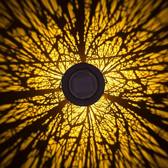 Solar Lanterns for Outdoor Waterproof, Hanging Solar Lights Gifts for Women Mom, Tree Lantern Hanging/Standing for Patio, Lawn, Tabletop, Garden Decorative LED Lantern Black Tree