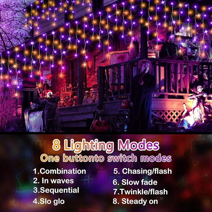 Outdoor 49ft 450LED Fairy String Lights with 8 Modes Timer for Indoor/Outdoor Use - Perfect for House, Garden, Party & Holiday Decor