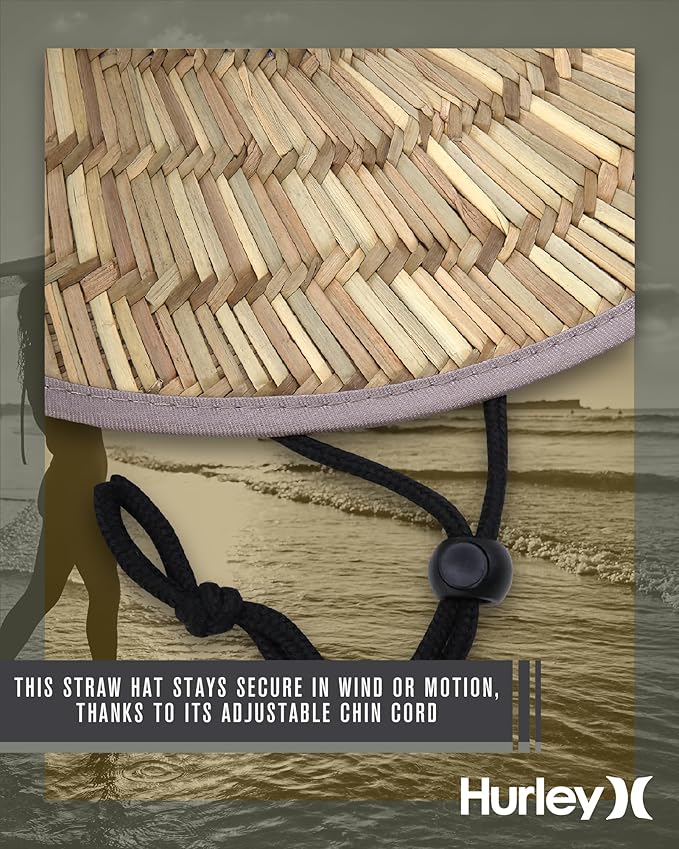 Hurley Men's Straw Hat - Bayside Lifeguard Straw Sun Hat