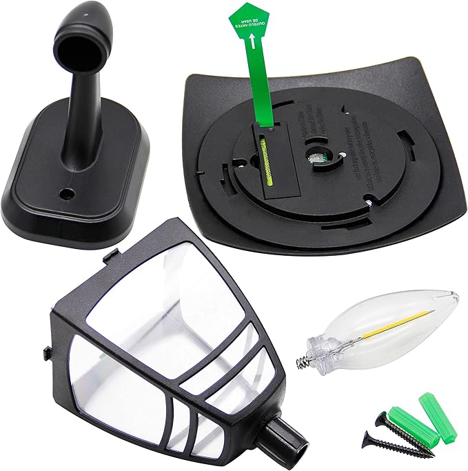 MAGGIFT 2 Pack Solar Powered Wall Lantern, Outdoor 10 Lumen LED Edison Bulb Solar Warm White Lights Wall Sconce with No Wiring Required,Fixture with Wall Mount Kit