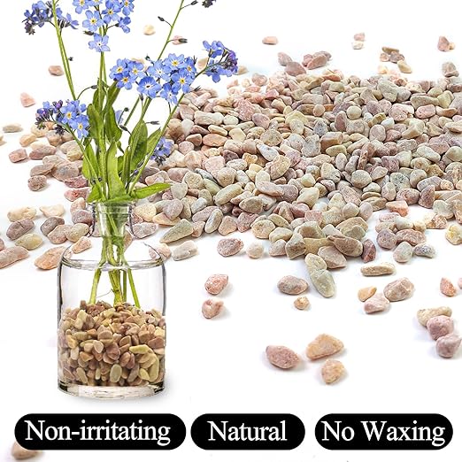 2lbs Peach Pebbles for Plants, 3/8inch Small Rocks, Natural Polished Pebbles, River Rocks for Succulent Cactus Plants, Vases, Aquariums, Gardening