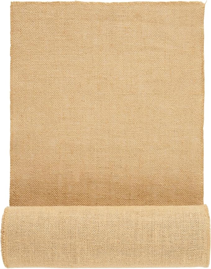 VEVOR Burlap Fabric Roll, 14” x 30 ft High Density Natural Jute Fiber Material for Outdoor Plant Care, Tree Wrap Roll, Decor, DIY Crafts, Wedding, Garden Weed Barrier, Plants & Trees Winter Covering