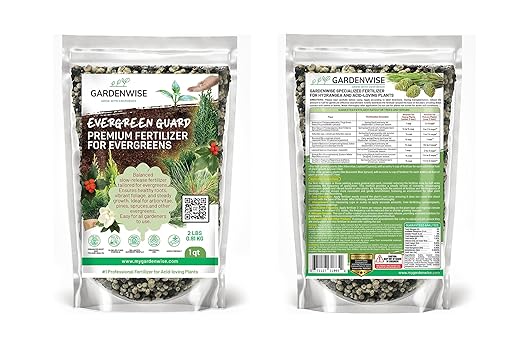 Evergreen Fertilizer – All-Purpose Granular Plant Food for Outdoor Trees and Shrubs, Azaleas, Magnolias, Pines & Arborvitae – Slow-Release Formula (2 quarts)