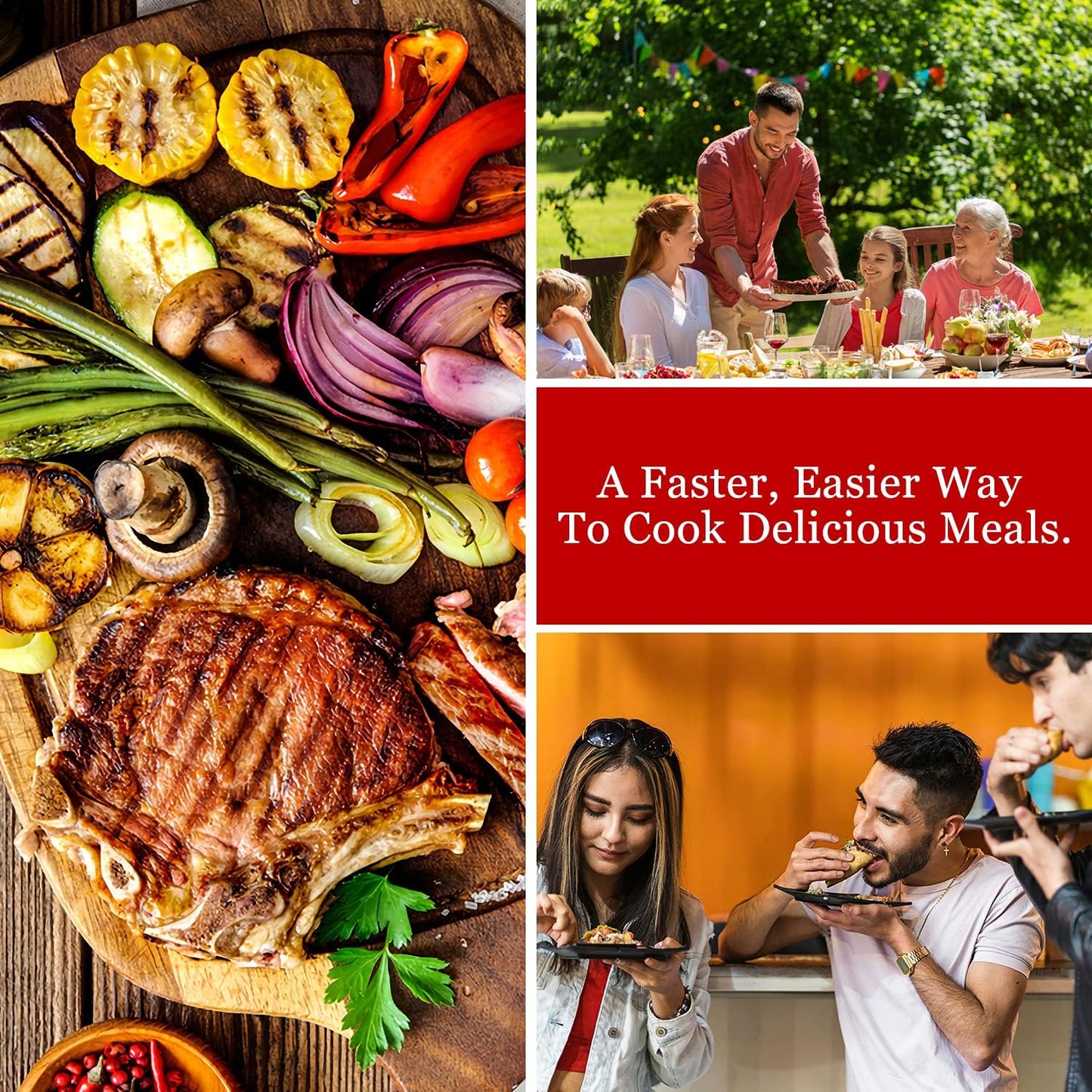 Indoor Smokeless Grill, Techwood 1500W Electric BBQ Grill with Temperature Control, Korean Grill Removable Grill & Griddle Plates, Tempered Glass Lid