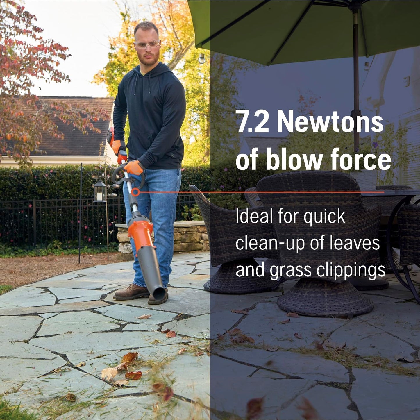 Husqvarna DB110 Leaf Blower Attachment, FLXi Compatible Battery Powered Leaf Blower Attachment, Hook Included for Easy Storage