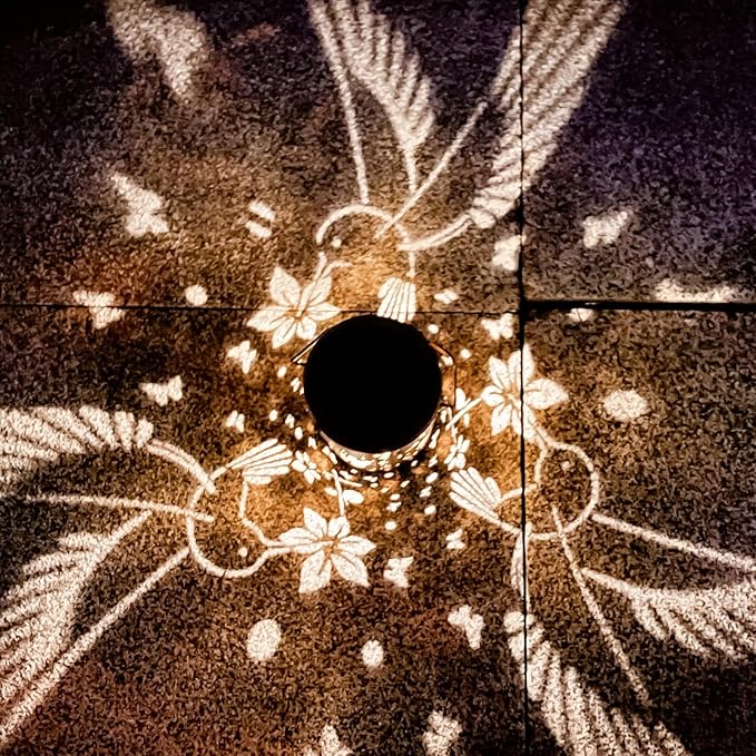 Mothers Day Gifts, Solar Lanterns Outdoor Hanging, Hummingbird Hollowed-Out Metal Waterproof LED Garden Decor Light for Patio Yard Pathway Lawn Front Porch, Birthday Gifts for Women Mom Grandma