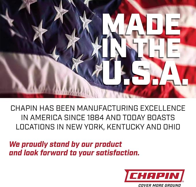 Chapin 22000 Made in USA Value Pack of 2 Units, 1 Gallon Lawn and Garden Pump Pressured Sprayer, for Spraying Plants, Garden Watering, Lawns, Weeds and Pests, Translucent White