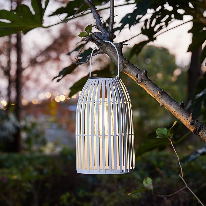 Solar Lantern Outdoor Waterproof Hanging Metal Birdcage Shaped Solar Powered Lantern Decorative Solar Light for Garden / Yard / Patio / Porch