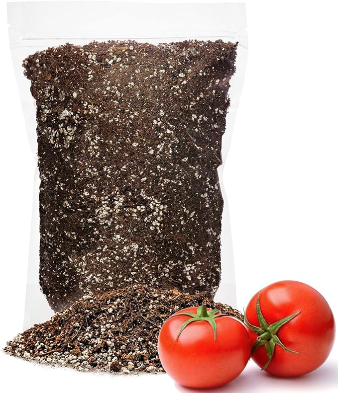 Organic Potting Soil for Tomato Plants - 4 Quart - Hand-Mixed with Natural Ingredients for Optimal Growth and Nutrient Retention