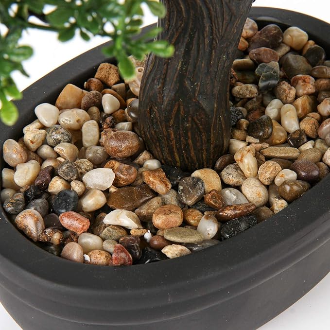 Artificial Bonsai Tree Juniper Faux Plants Indoor Small Fake Plants Decor with Ceramic Pots for Home Table Office Desk Bathroom Shelf Bedroom Living Room Farmhouse Decorations