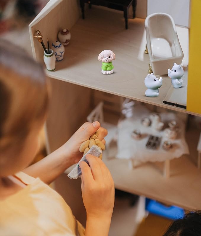 Mini Resin Animals Variety Pack to Hide for Prank Tiny Resin Animals Bulk 100 PCS Figurines for Miniature Fairy Garden Accessories, Cake Topper Decor, Birthday Gift, Party Favors