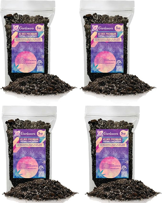 Premium Organic #1 Potting Soil Mix - Ideal Nutrient Blend for Robust, High-Yield, and Beautifully Blooming Outdoor Guerrilla Growing Plants - 20 Quart