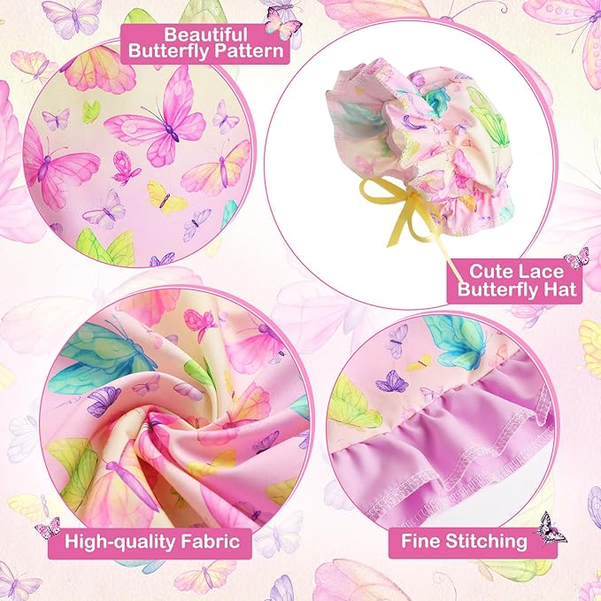 Spring Butterfly Goose Outfit Lawn Porch Goose Clothes 23" Spring Butterfly Outdoor Patio Yard Lawn Art Decoration